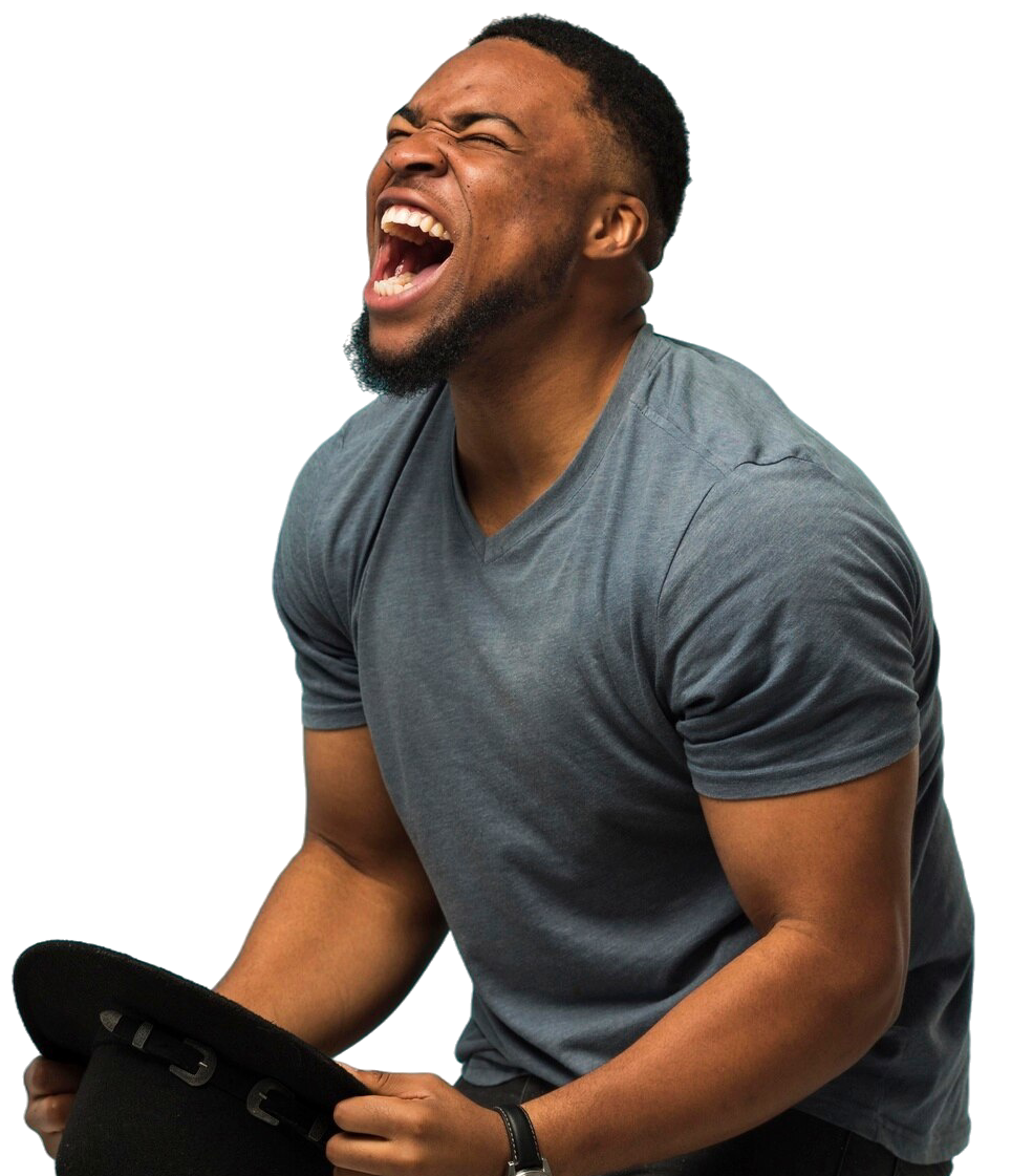 happy black man